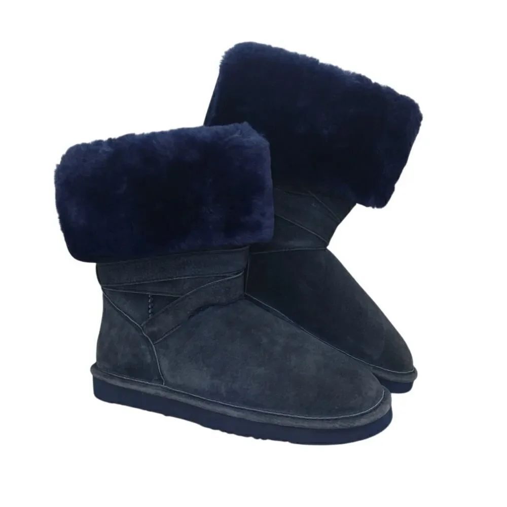Lamo Womens NEW w/Tags Fully Lined Blue Suede Water Resistant Boots - sz. 8